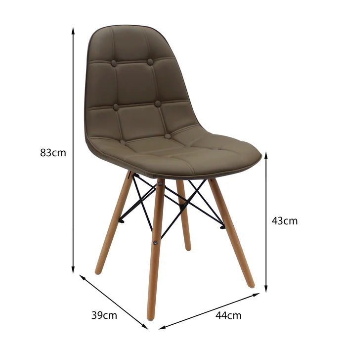 SILLA DKR BOTONES TIPO EAMES