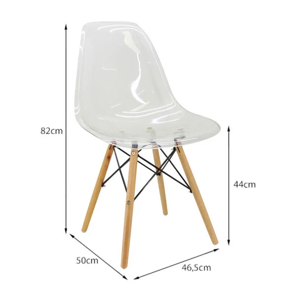 SILLA DKR TRANSPARENTE
