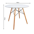 MESA DKR REDONDA TAPA MADERA
