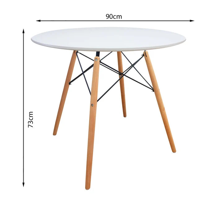MESA DKR REDONDA TAPA MADERA
