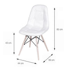 SILLA DKR BOTONES TIPO EAMES
