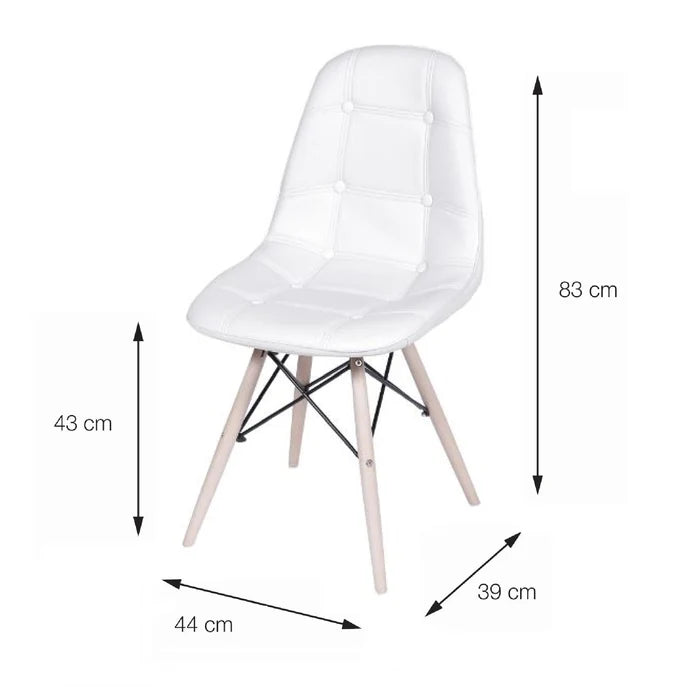 SILLA DKR BOTONES TIPO EAMES