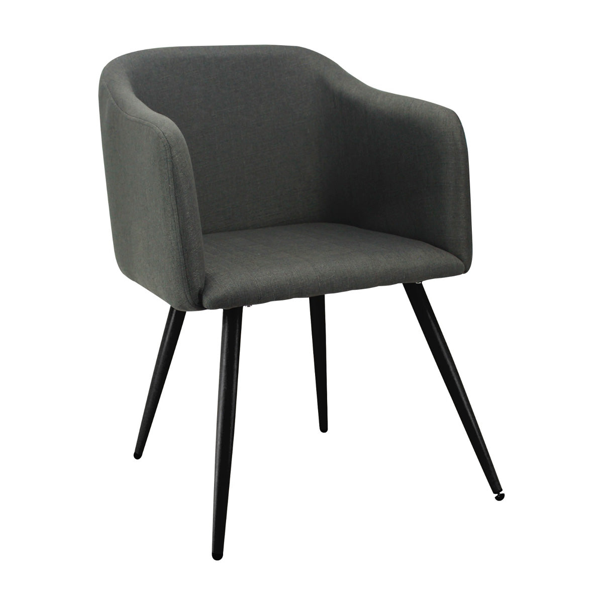 SILLA CHARLA CON BRAZOS PATAS NEGRAS