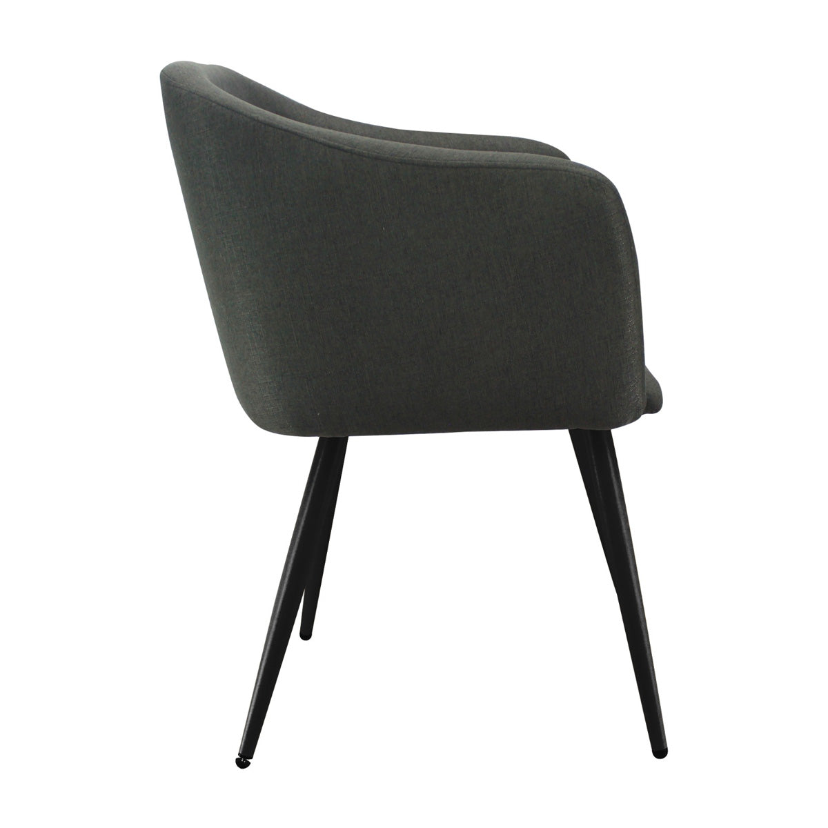 SILLA CHARLA CON BRAZOS PATAS NEGRAS