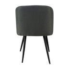 SILLA CHARLA CON BRAZOS PATAS NEGRAS