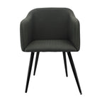 SILLA CHARLA CON BRAZOS PATAS NEGRAS