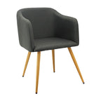 SILLA CHARLA CON BRAZOS PATAS MADERA