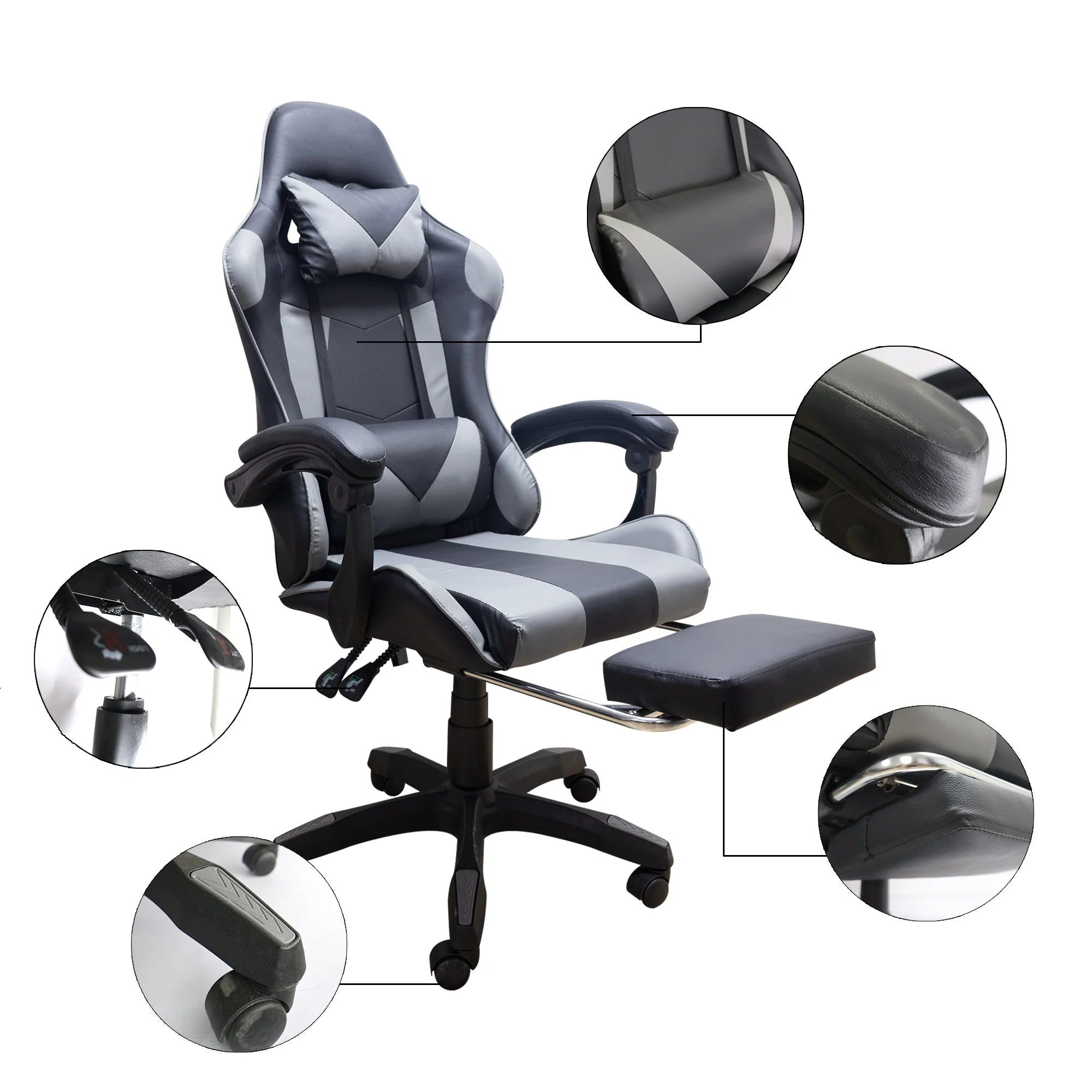 HAWKER RP (SILLA GAMER CON REPOSA PIES)